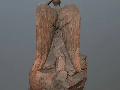woman statue 1 Low-poly 3D model