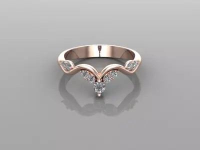 Solitaire Ring SR70 Version 1 3D model