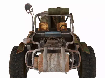 Post-Apocalyptic Buggy Low-poly 3D model
