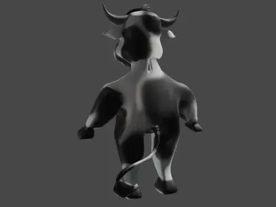 Stylized Cartoon Bull 3D Model - Low Poly Low-poly 3D model