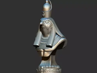 Horus Egyptian God Bust Statue Sculpture 3d printable model 3D print model