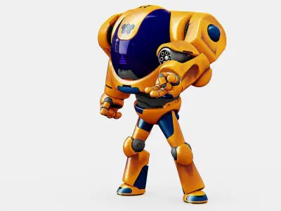 BATTLE DROID MOLLY  Rigged for Unreal Engine - Unity - MIXAMO 3D model