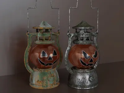 Old kerosene lamps for halloween 3D model