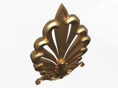 Shell Carved Decoration Low-poly 3D model