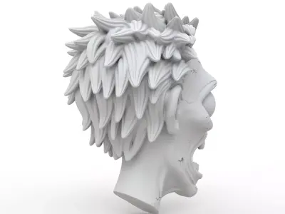 Zombie Head 3D Print Model 3D print model