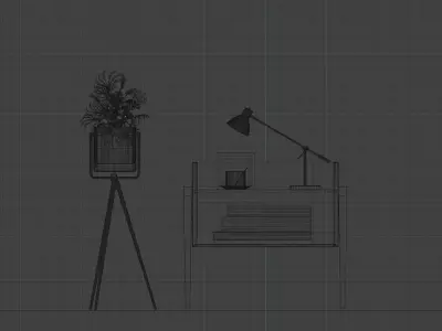 table model for bedrooms and interiors Free 3D model
