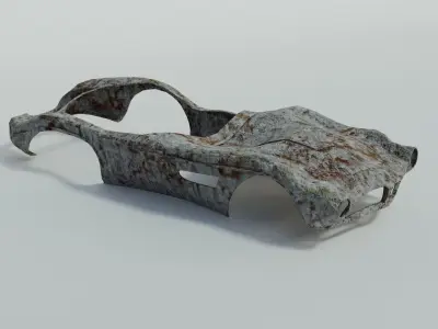 Car Wreck Low-poly 3D model