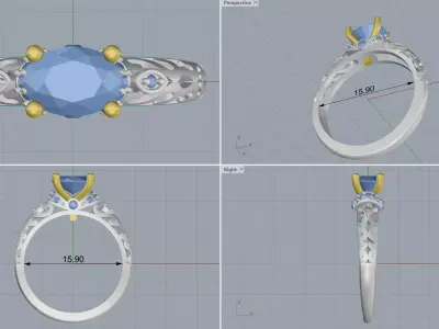 ring woman  3D print model 66