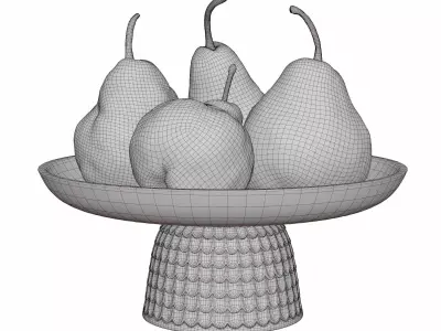 Pears in a Bowl 3D model