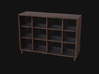 Japanese Shoe box Low-poly 3D model