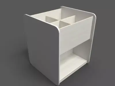 MaxiBacup White Low-poly 3D model