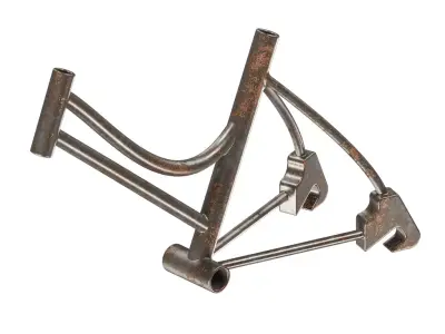 Rusty Steel Bicycle Frame 3D model
