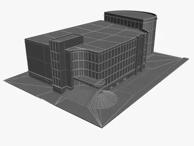 Sport School Building 3D model