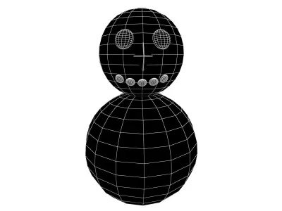 Snow Man v1 001 Low-poly 3D model