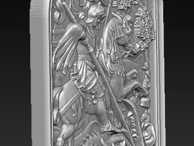 Saint George 3D model frame 3D print model