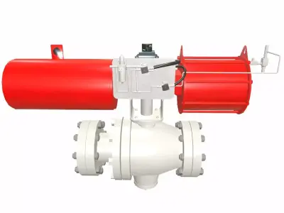 On Off Valve Low-poly 3D model