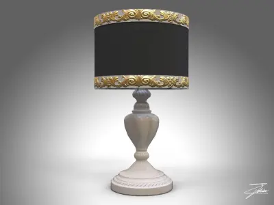 Table lamp 14 VR ready Low-poly 3D model