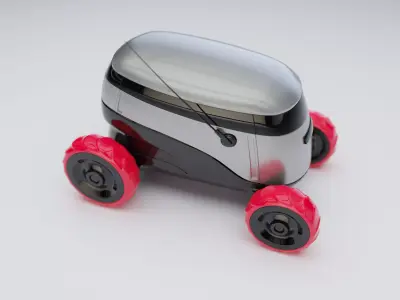 Autonomous delivery drone concept vray scene 3D model