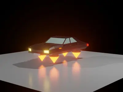 vintage car  Free low-poly 3D model