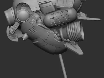 Racer Pod Sci Fi vintage vehicle 3D print model