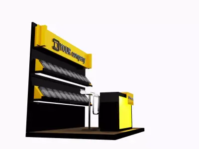  Booth Exhibition Stand a413d 3D model