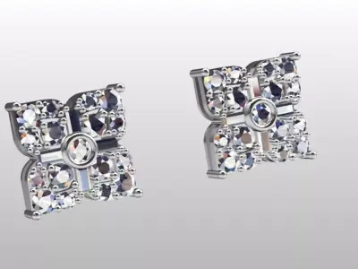 luxe jewelry earrings 3D print model