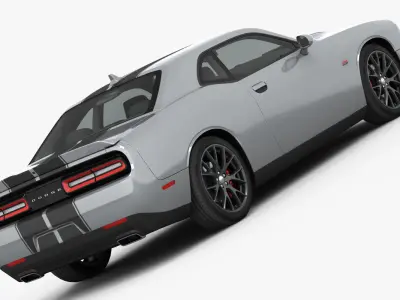 Dodge Challenger SRT 392 2016 detailed interior 3D model