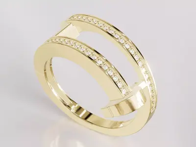 Jewelry Diamond Ring Model RG19 Free 3D print model