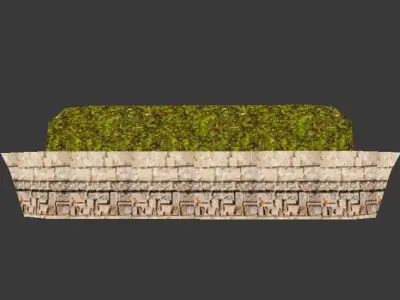 Skylia Sanctuary Concrete Planter Free low-poly 3D model