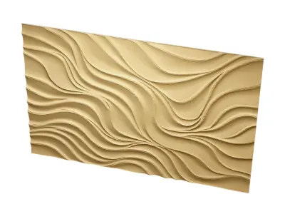 3D Wall Panel mural decor set relief stl 02 3D model