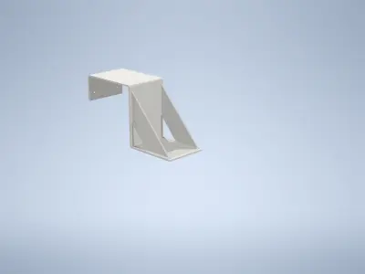 Wooden beam console Low-poly 3D model