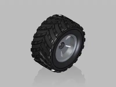 RC 1-10 Off-Road truck wheel  3D model
