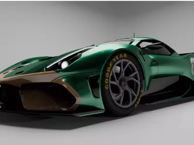 Brabham BT62 2019 Low-poly 3D model
