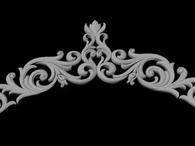Central decor ornament for furniture 3D model 320