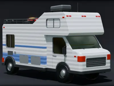 Low Poly Campervan 3D model