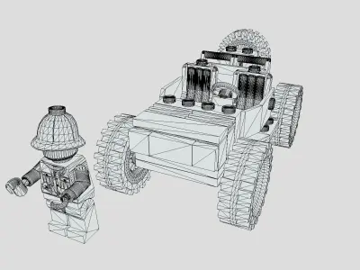Baron Von Barron from Lego Racers 1999 game Free low-poly 3D model