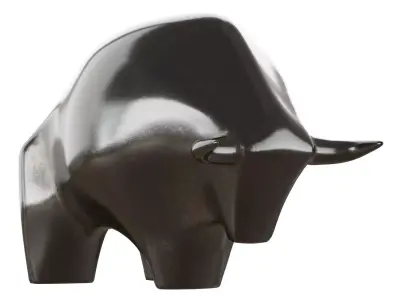 Abstract figurine of a bull 3D model