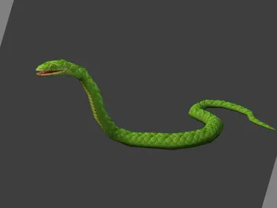 Animated Snakes Pack Low-poly 3D model