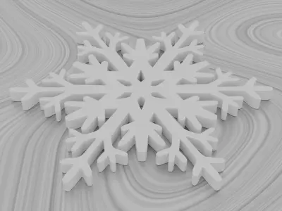Snowflake Coaster Set 6 Pieces 3D print model