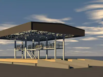 Truck weight scale station 24i13 3D model