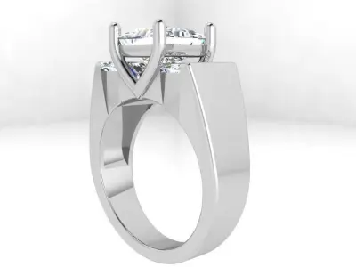 Princess Diamond Ring 3931 3D print model