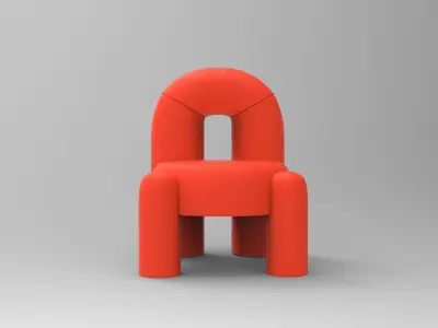 Brando Armchair Low-poly 3D model