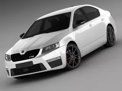 Skoda Octavia RS sedan 2014 3D model