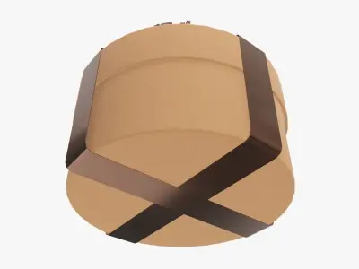 Wrapped Christmas gift 09 3D model