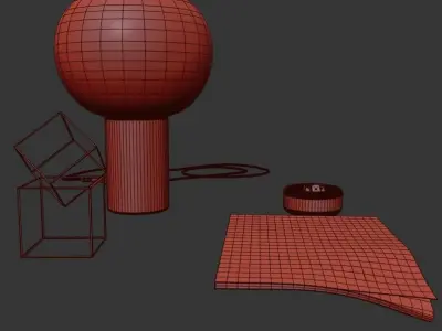 Decorative set gq magazine table lamp 3D model