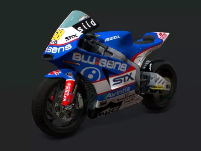Bike Racing BQR 600 Low-poly 3D model