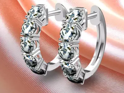 New model diamond earring 3D print model