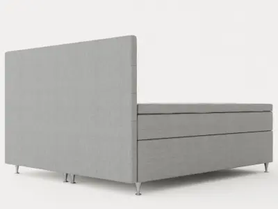 Joluma Complete Bed Package Continental Bed 180x200 Lightgr Low-poly 3D model