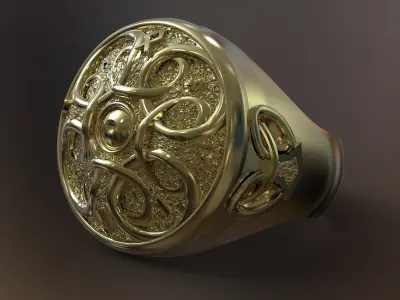 Odin Shield Ring Free 3D print model