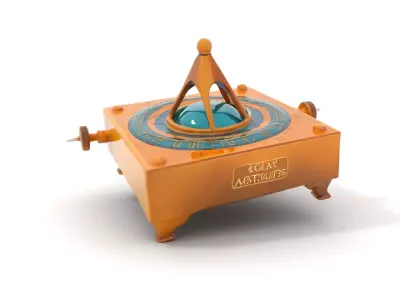 Golden Astro Sundial model pack Low-poly 3D model